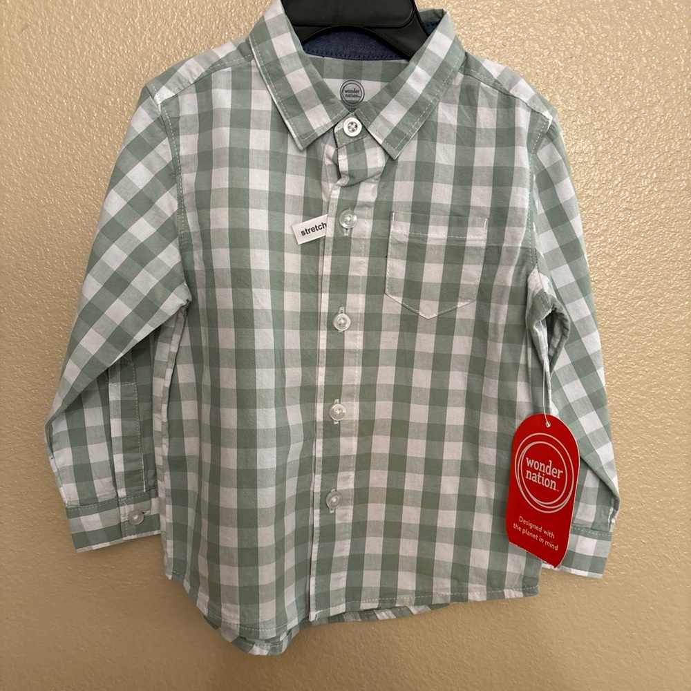 Toddler boys Collar long sleeve button up shirt